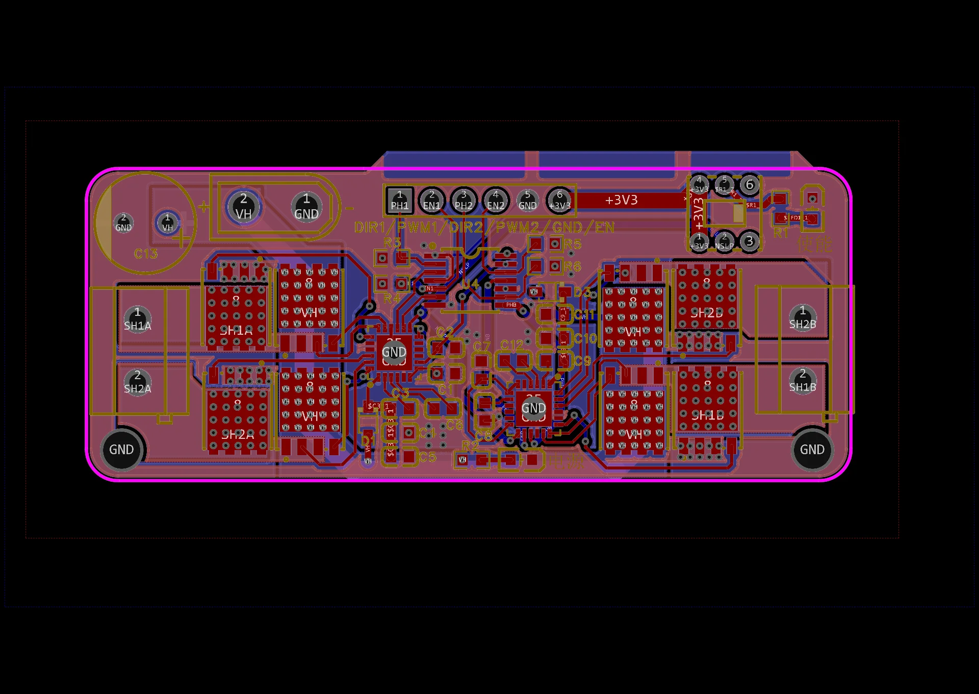 DRV8701E 电机驱动 PCB 公开预览。