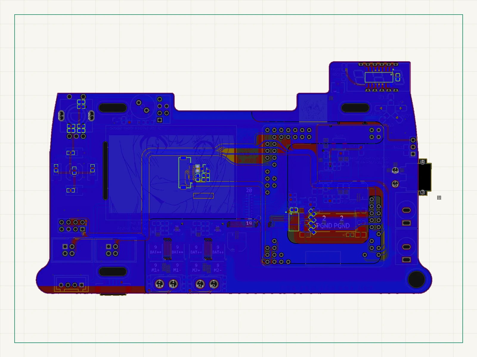 双车跟随主驱一体板(四轮新版)PCB 公开预览。