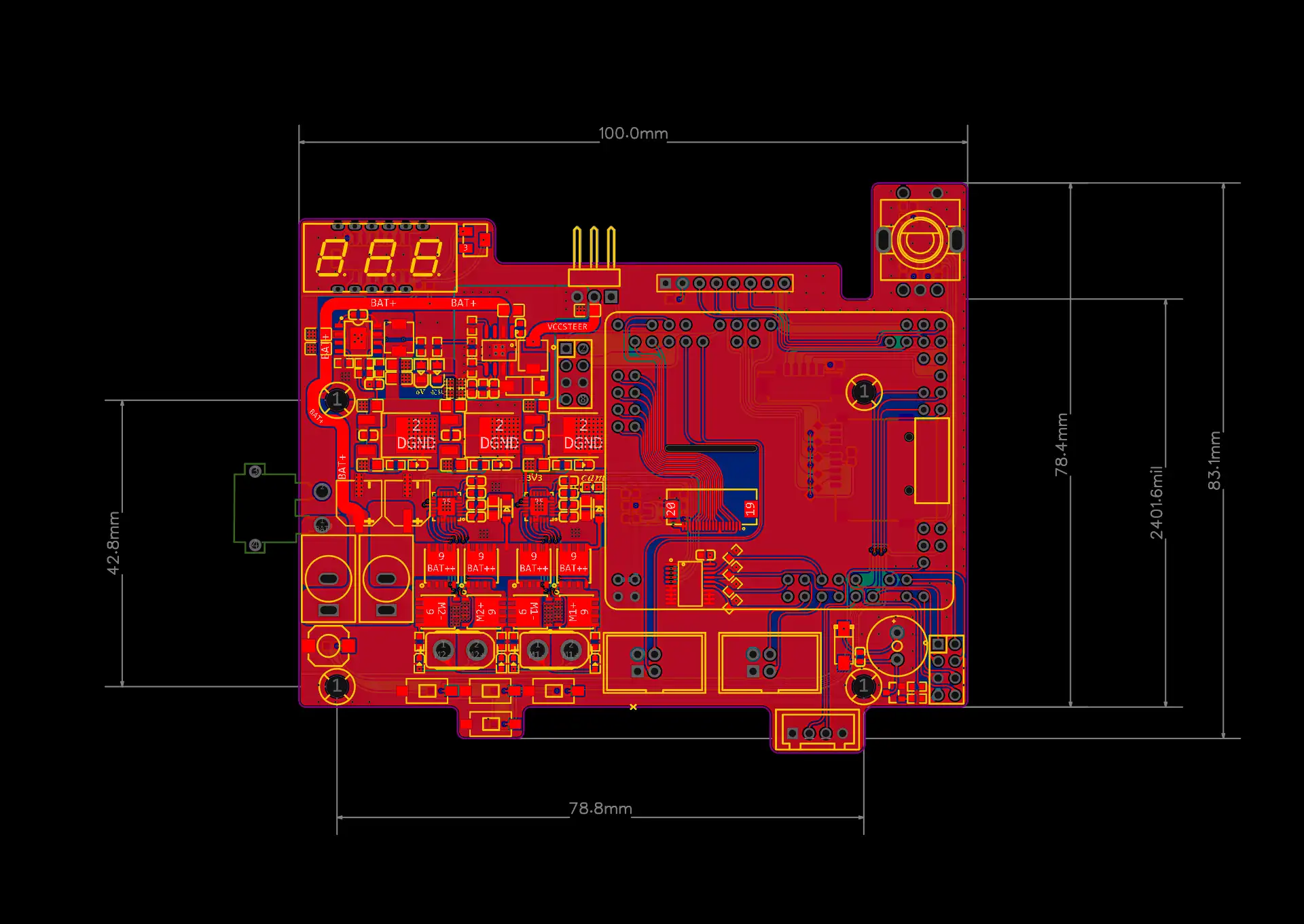 三轮主驱一体板 PCB 公开预览。