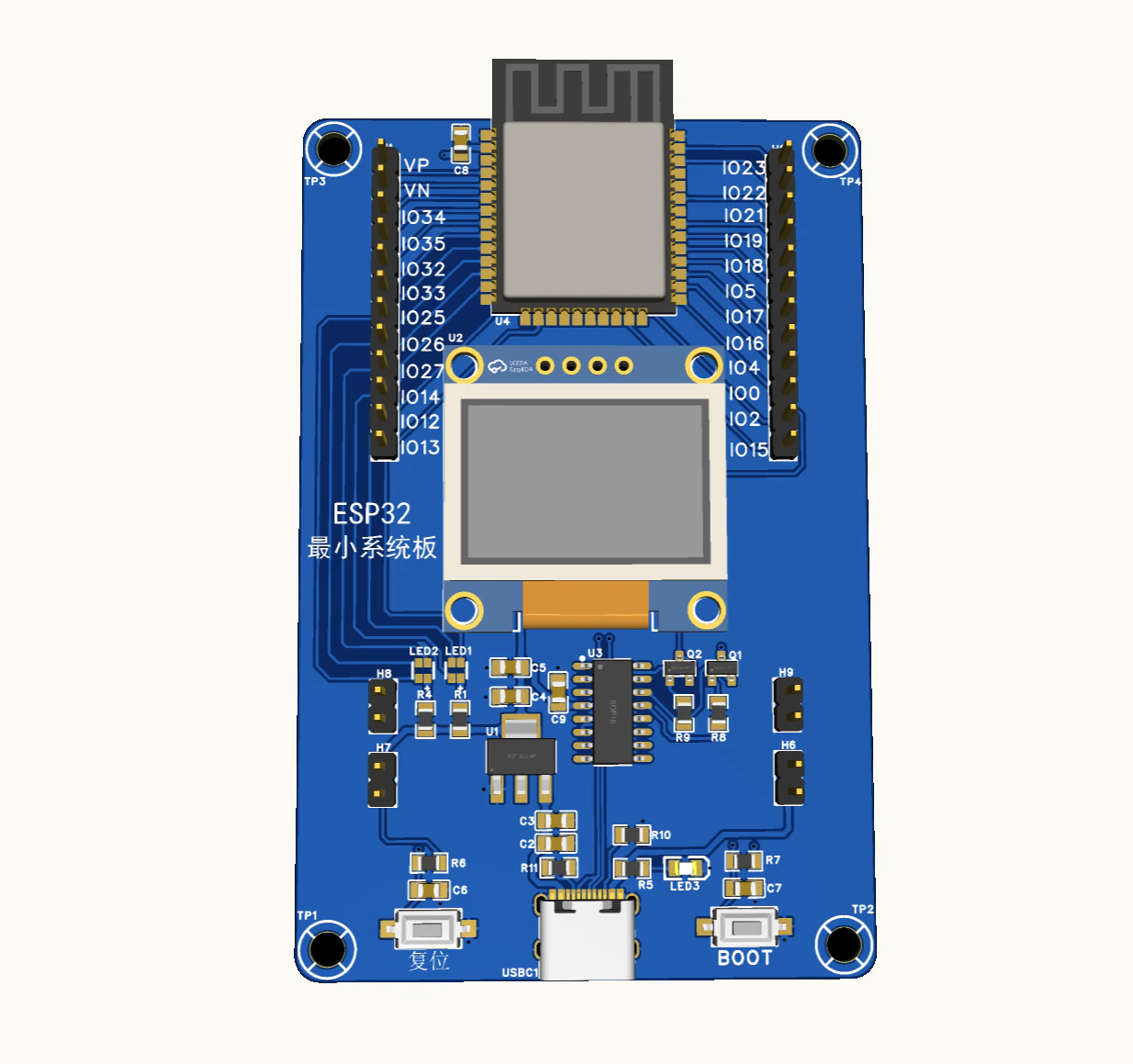 ESP32 最小系统板展示图