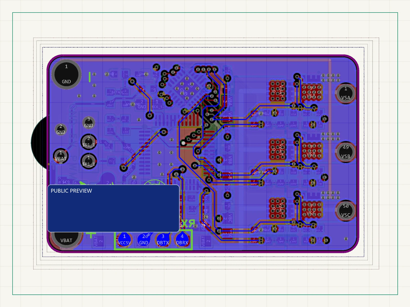 PCB 预览（另一块已审核板）；身份信息区域已遮盖。